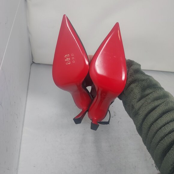 Christian Louboutin Black Strappy Condora Leather Heel Shoe - Picture 2 of 11